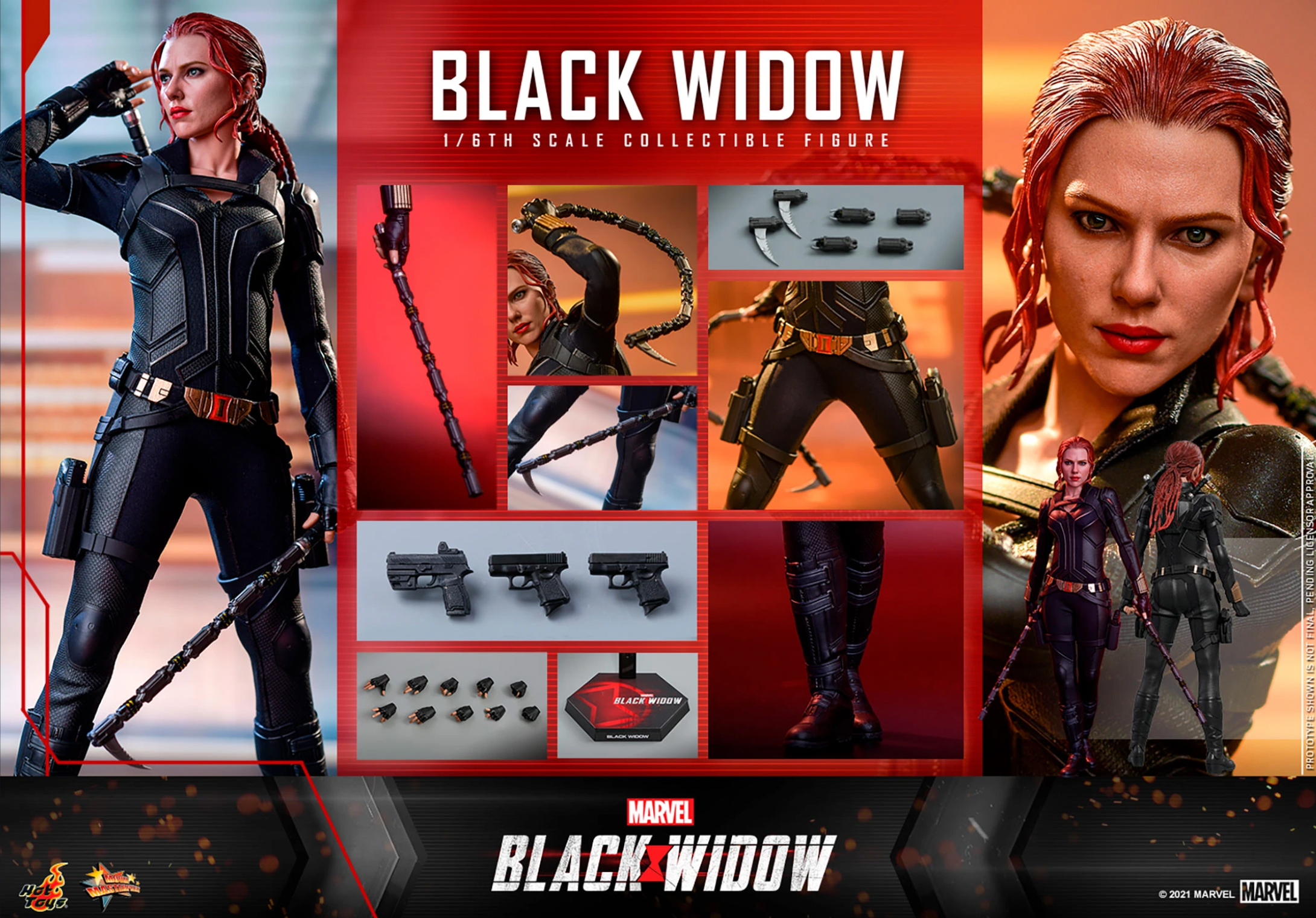 Black Widow Sixth Scale Collectible Figure by Hot Toys | Zombie.co.uk