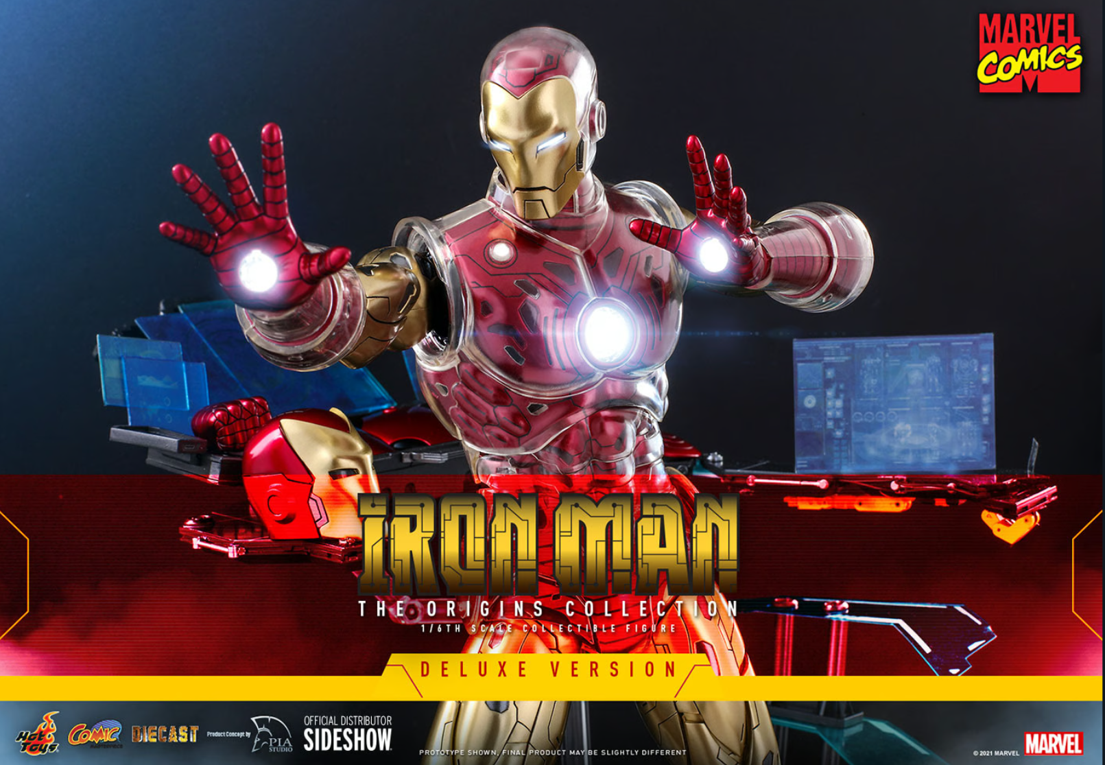 BUY HOT TOYS 1:6 IRON MAN DELUXE - THE ORIGINS COLLECTION - COMICS MASTERPIECE SERIES DIECAST FOR SALE ONLINE UK - ZOMBIE.CO.UK