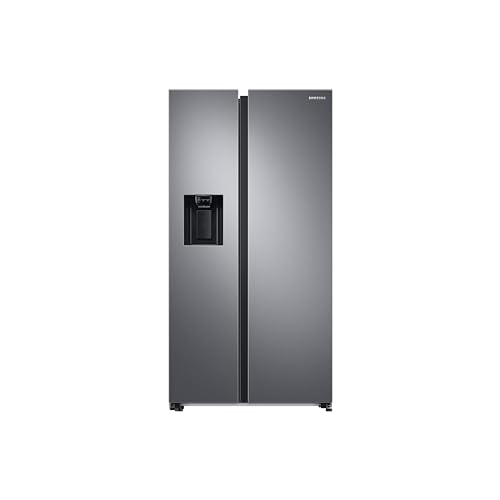 Samsung 7 Series American Style Fridge Freezer, With Wine Shelf, Twin Cooling and Spacemax Tachnology, Features Plumbed Water and Ice, Freestanding, Silver, RS68CG883ES9EU