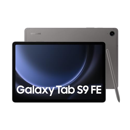 Samsung Galaxy Tab S9 FE Tablet with S Pen, 256GB, Long-lasting Battery, Gray, 3 Year Manufacturer Extended Warranty (UK Version)