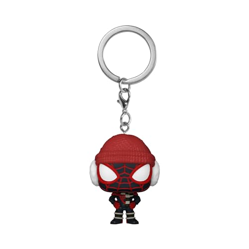 Funko Pop! Keychain: Miles Morales - Winter Miles - Spider-man Novelty Keyring - Collectable Mini Figure - Stocking Filler - Gift Idea - Official Merchandise - Video Games Fans - Backpack Decor