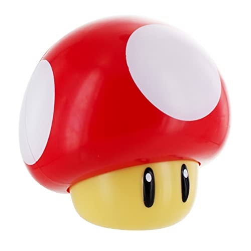 Paladone Super Mario Bros Toad Mushroom Light with Sound, Collectable Light Up Figure, Multi-Colour