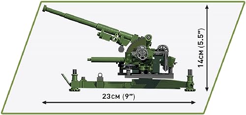 COBI 2294 Historical Collection WWII Canon de 90 mm Model 1939 Anti-Aircraft Building Blocks, Various