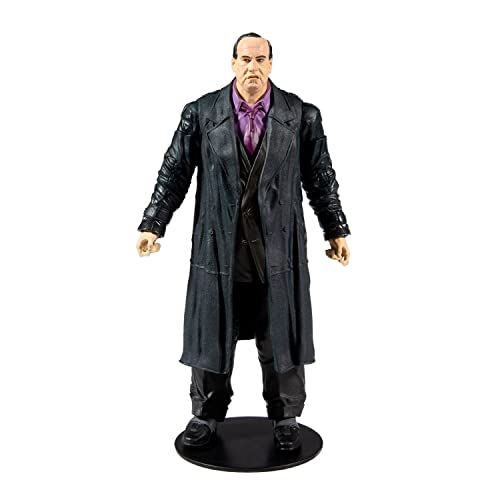 McFarlane Toys, 7-Inch DC Batman The Penguin Action Figure with 22 Moving Parts, Collectible DC Batman Movie Figure with Stand Base and Unique Collectible Character Card – Ages 12+