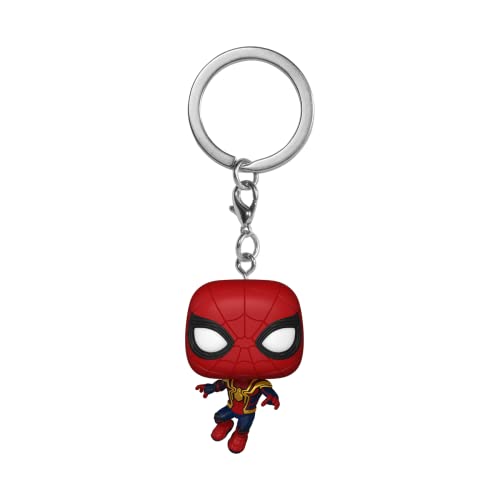 Funko Pop! Keychain: Spiderman No Way Home 2021 - Spider-Man - Leaping SM1 - Spider-man Novelty Keyring - Collectable Mini Figure - Stocking Filler - Gift Idea - Official Merchandise - Movies Fans