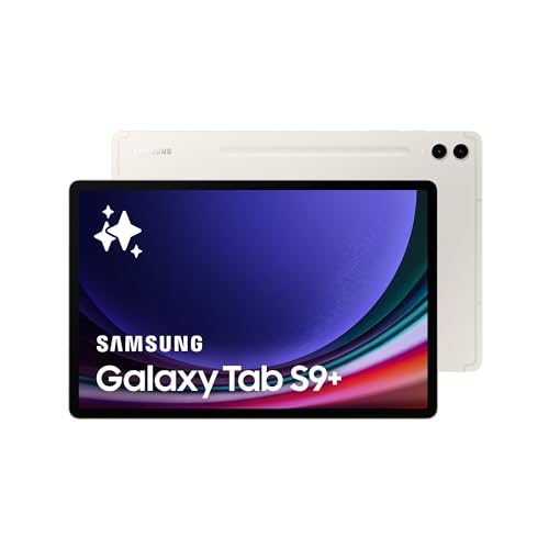 Samsung Galaxy Tab S9+ WiFi Android Tablet, 512GB Storage, S Pen Included, Unlocked, Beige, 3 Year Extended Warranty (UK Version)