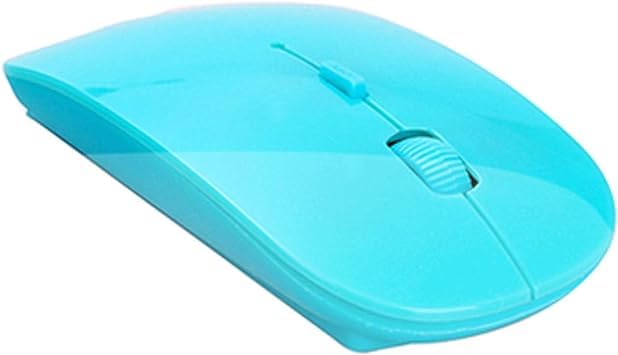 Wireless Mouse For Laptop & Computer- Ultra Slim, Smooth & Silent 2.4 GHz 800 To 1600 DPI Bluetooth mouse with USB Receiver, Wireless Mouse Compatible with Computer PC & Laptop (Blue)