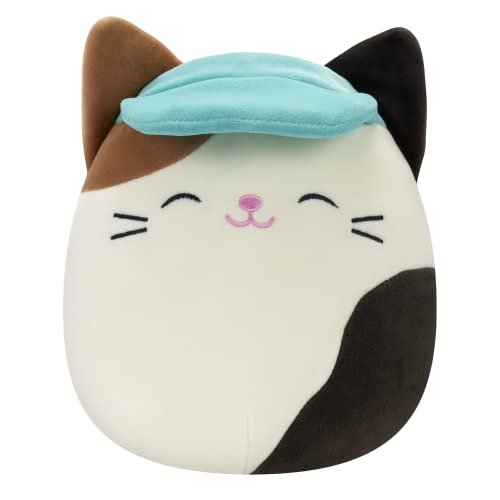 Squishmallows SQCR2394 Cam the Cat with Hat 19 cm Official Kelly Toys Plush Super Soft Cuddly Toy