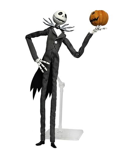 NECA Collectible Nightmare Before Christmas Articulated Action Figure – Jack Skellington with Pumpkin