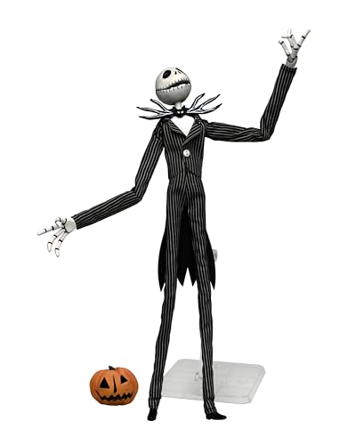 NECA Collectible Nightmare Before Christmas Articulated Action Figure – Jack Skellington with Pumpkin