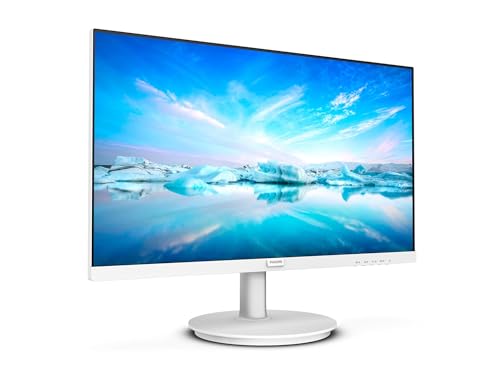 PHILIPS 241V8AW - 24" FHD Monitor with inbuilt Speakers (1920x1080, 75 Hz, VGA, HDMI) White