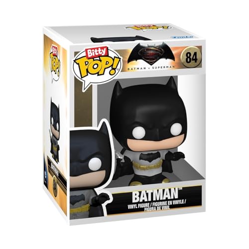 Funko Bitty Pop! Batman 85th - Batman 4PK and A Surprise Mystery Mini Figure - 0.9 Inch (2.2 Cm) - DC Comics Collectable - Stackable Display Shelf Included - Gift Idea - Party Bags Stocking