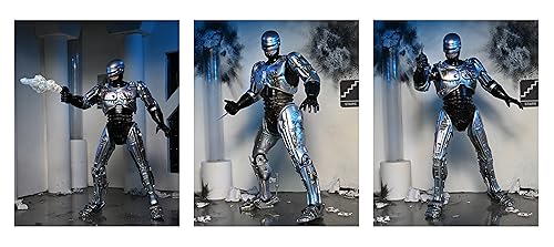 NECA 203605 ULTIMATE ROBOCOP - Battle Damaged w/Chair - Figurine articulée 20cm, Black