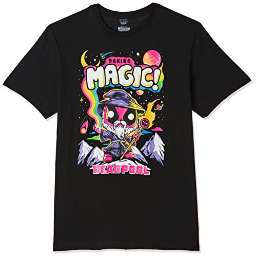 Funko Boxed Tee: Marvel Blacklight - Deadpool - Medium - T-Shirt - Clothes - Gift Idea - Short Sleeve Top for Adults Unisex Men and Women - Official Merchandise Fans Multicolour