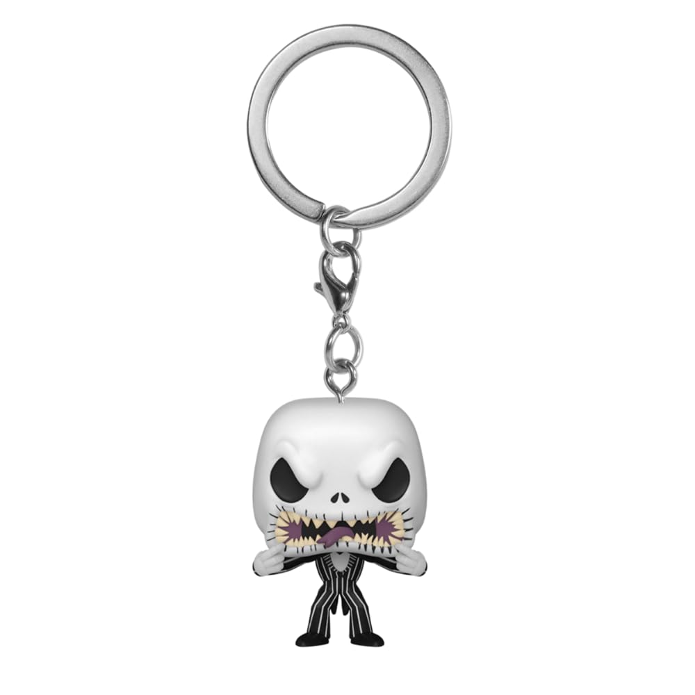 Funko POP! Keychain: Disney the Nightmare Before Christmas - Jack Skellington - (scary Face) - Collectable Vinyl Mini Figure Novelty Keyring - Stocking Filler - Gift Idea - Official Merchandise