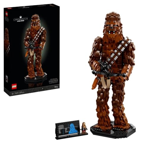 LEGO Star Wars Chewbacca Set, Collectible Wookiee Figure with Bowcaster and Minifigure, Return of the Jedi 40th Anniversary Model Kit for Adults, Father's Day Treat, Gift for Men & Women 75371