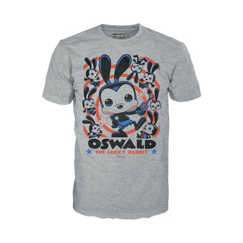 Funko Boxed Tee: Disney - Oswald - Extra Large - (XL) - T-Shirt - Clothes - Gift Idea - Short Sleeve Top for Adults Unisex Men and Women - Official Merchandise Fans Multicolour