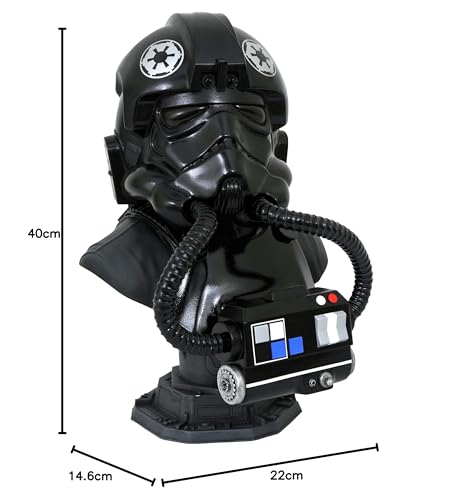 Diamond Select - Star Wars Legends In 3D Tie Pilot 1/2 Scale Bust, Multicolored,Standard,MAR212002