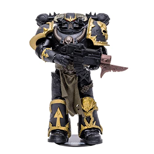 McFarlane Toys, Warhammer 40000 Chaos Space Marine Action Figure with 22 Moving Parts, Collectible Warhammer Figure with collectors stand base– Ages 12+