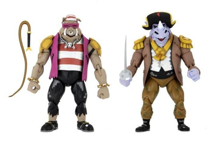 NECA - TMNT Turtles In Time Pirate Bebop & Rocksteady 7 Action Figure2Pk