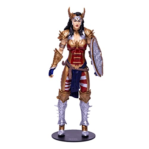 McFarlane Toys, DC Multiverse Wonder Woman Premium Gold Label 7-inch Action Figure with 22 Moving Parts, Collectible DC Figure with Unique Collector Character Card – Ages 12+