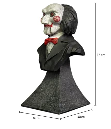 Trick Or Treat Studios Saw Mini Bust Billy Black/White/Red, Hand Painted, 100% Polyresin, in Collector's Box