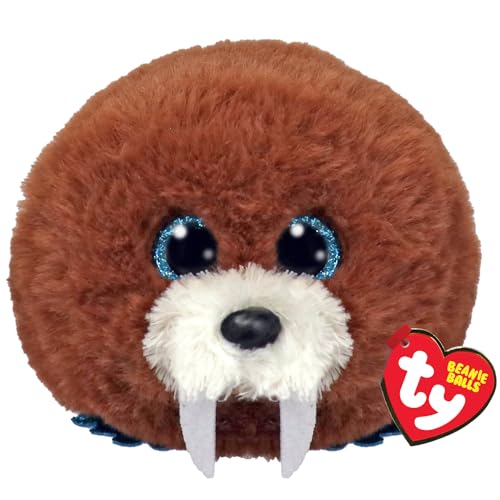 TY Hank Walrus Beanie Balls - Squishy Beanie Baby Soft Plush Toys - Collectible Cuddly Stuffed Teddy