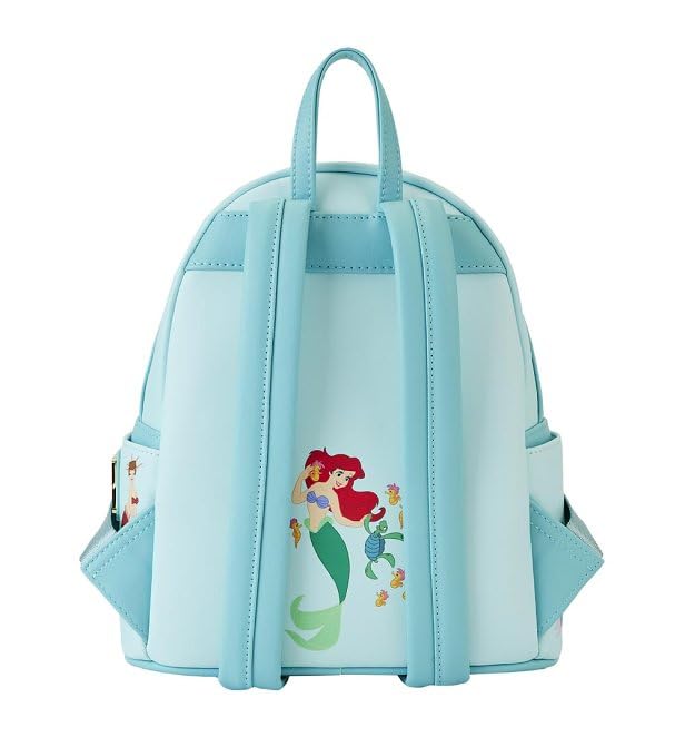 Loungefly The Little Mermaid Ariel Princess Lenticular Mini Backpack, Teal, One Size