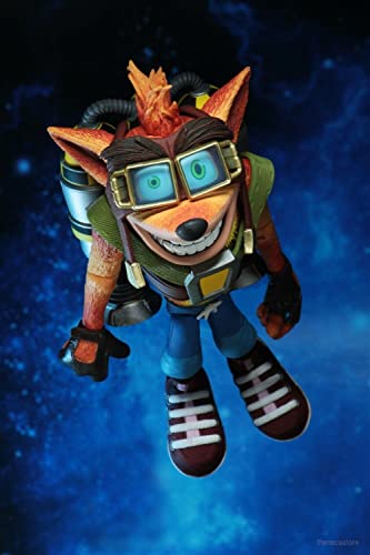 NECA 41053 Bandicoot-Crash with Jetpack Deluxe Action Figure, Multi