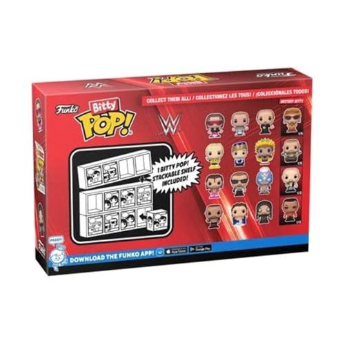 Funko Bitty POP!: WWE - Bret “Hit Man” Hart™, Bitty Pop! Shawn Michaels, Bitty Pop! “Mean” Gene Okerlund™, and a mystery Bitty Pop! figure - 0.9 Inch (2.2 Cm) Collectable - Gift Idea - Cake Topper