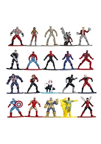 Jada Toys Marvel Nano METALFIGS 20-Pack Wave 1 Die-Cast Figures, 1.65 Inches, Collectible Figurines, 100% Metal