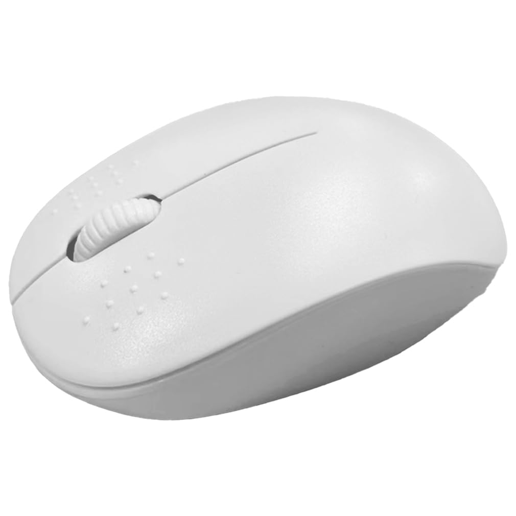 bestyks Wireless Mouse, 2.4GHz Silent Bluetooth Computer Mouse Ergonomic Design Cordless Mouse USB Portable Lightweight Wireless Mouse for Laptop, PC and Tablet, Multiple Colour-White