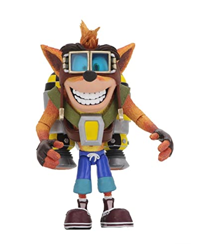 NECA 41053 Bandicoot-Crash with Jetpack Deluxe Action Figure, Multi