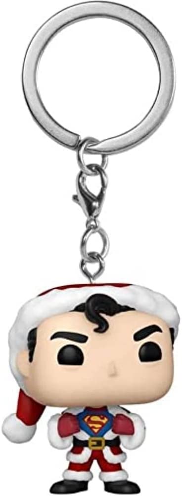 Funko Pop! Keychain: DC Holiday - Superman - (WMT) - DC Comics Novelty Keyring - Collectable Mini Figure - Stocking Filler - Gift Idea - Official Merchandise - Comic Books Fans - Backpack Decor