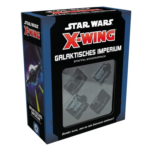 Atomic Mass Games, Star Wars: X-Wing 2nd Edition - Galactic Empire Season Starter Pack, Tabletop, 2 Players, Ages 14+, 30-45 Minutes, German