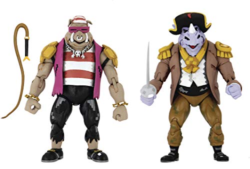 NECA - TMNT Turtles In Time Pirate Bebop & Rocksteady 7 Action Figure2Pk