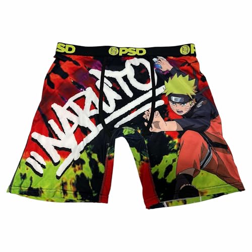 PSD Men's Naruto Streets Boxer Briefs, Multi, L, Multi | Naruto Streets, L