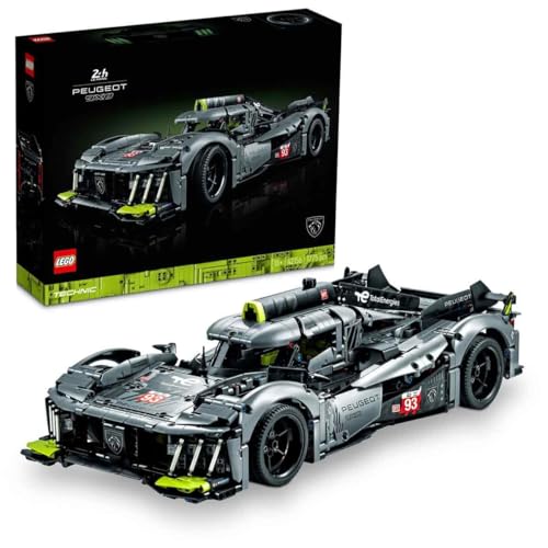 LEGO Technic PEUGEOT 9X8 24H Le Mans Hybrid Hypercar, Iconic Racing Car Model Kit For Adults to Build, 1:10 Scale, Collectible Advanced Motorsport Set, Gift for Men, Women, Him or Her 42156