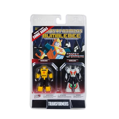 McFarlane Toys Transformers Page Punchers 2-Pack Bumblebee and Wheeljack 3" Inch Action Figures with 2 Comics – Highly Detailed Collectible Set – Ideal for Fans and Collectors