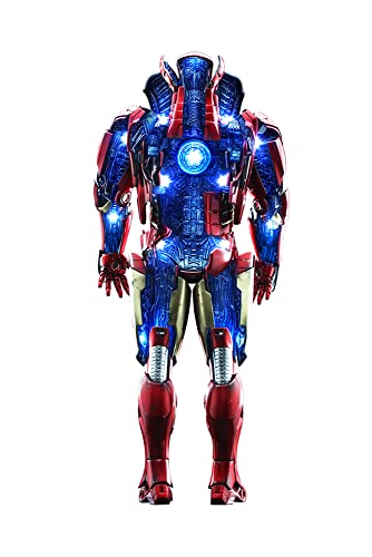 Movie Masterpiece DIECAST DS004D51 Iron Man Mark 7 (Open Armor Version), 1/6 Scale Diorama, Red, Approx. 13.0 inches (33 cm) Tall