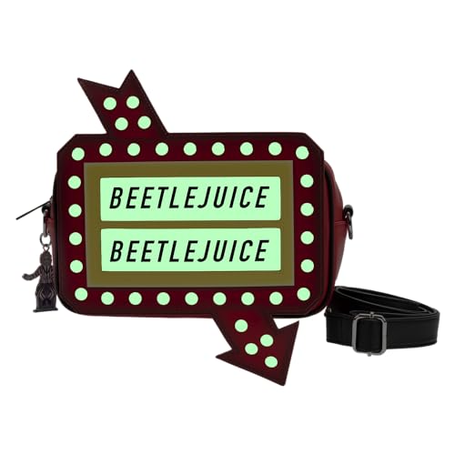 Loungefly Beetlejuice Glow Graveyard Sign Cross Body Bag