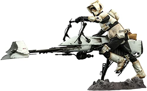 Hot Toys 1:6 Scout Trooper and Speeder Bike collectible set, White (HT906340)