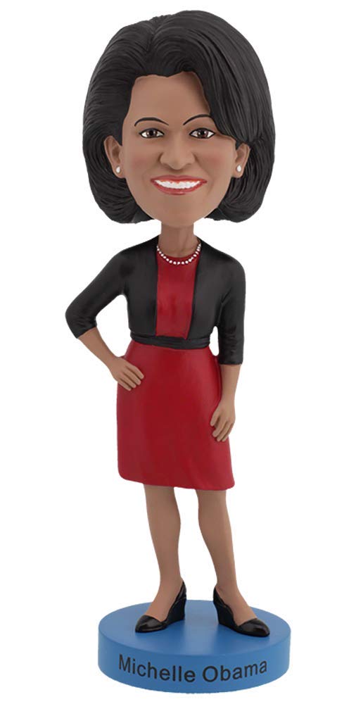 Royal Bobbles Michelle Obama Bobblehead, Premium Polyresin Lifelike Figure, Unique Serial Number, Exquisite Detail