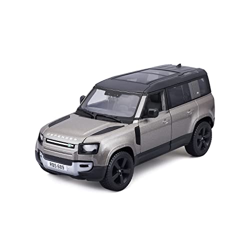 Bburago B18-21101B Land Rover Defender-1:24 Scale-Incredibly Detailed Die-Cast Replica Collectible SUV Car, Black