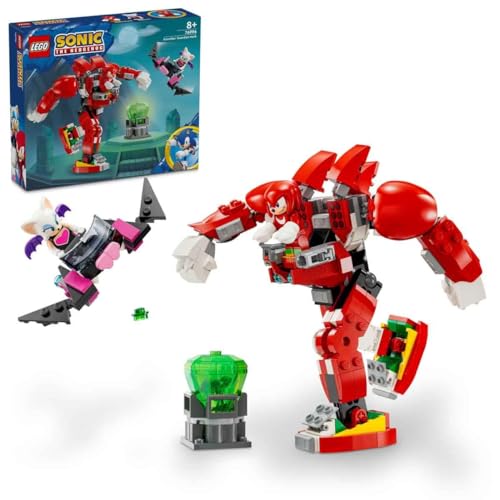 LEGO Sonic the Hedgehog Knuckles’ Guardian Mech, Action Figure Toy for Kids Boys & Girls with Video Game Character Figures Incl. Knuckles and Rouge the Bat, Plus a Master Emerald, Fun Gift Idea 76996