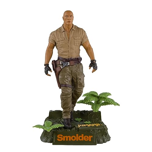 McFarlane Toys Movie Maniacs Smolder 6-Inch Scale Figure - Jumanji: The Next Level Collectible with Exclusive Bonus Item, Environmental Base, Printed Backdrop, and Art Card for Collectors