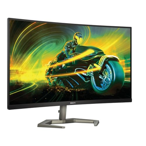 PHILIPS Evnia 32M1C5200W - 32 Inch FHD Curved Gaming Monitor, 240Hz, 0.5ms, VA, Low Input Lag, Height Adjust, Smart Image (1920 x 1080, 300 cd/m², HDMI 2.0 / DisplayPort 1.4)