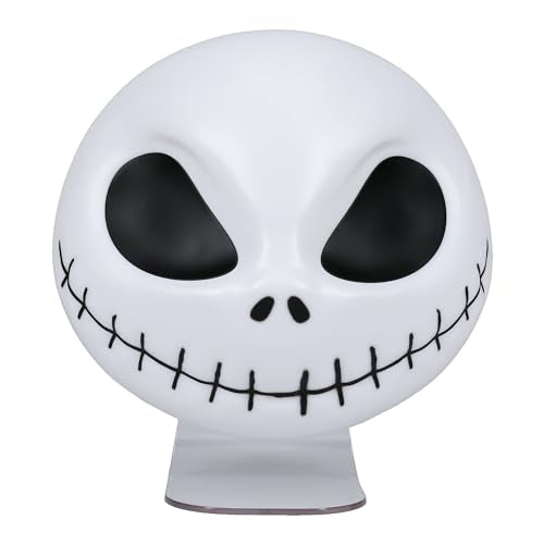 Paladone Jack Skellington Mask Light - Officially Licensed Disney Nightmare Before Halloween Mood Lamp, Spooky Halloween or Christmas Decor, USB Cable Included - 18cm