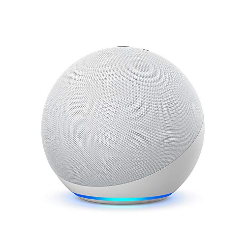 Echo (4th generation) | Premium sound Wi-Fi and Bluetooth smart speaker with smart home hub and Alexa | Glacier White