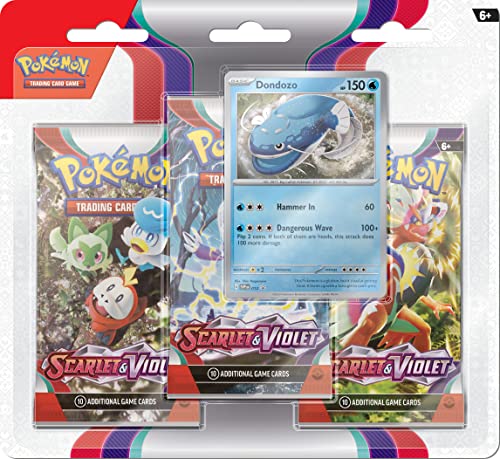 Pokémon TCG: Scarlet and Violet Triple Pack - Dondozo (3 Boosters and Foil Promo Card)